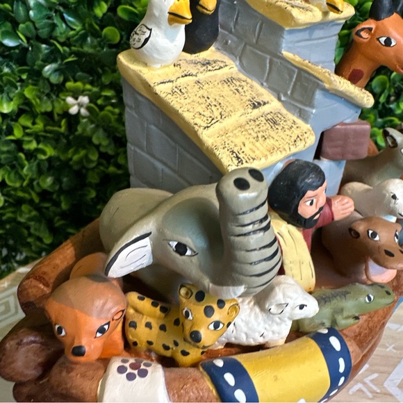 Folk art Clay Pottery NOAH'S ARK Hand-made in Peru childs playroom wild animals - Picture 5 of 10